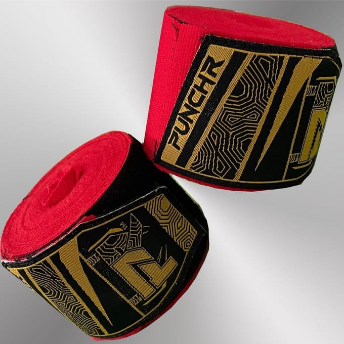 PunchR™ Premium Boksbandages Hand Wraps 350 cm Rood -