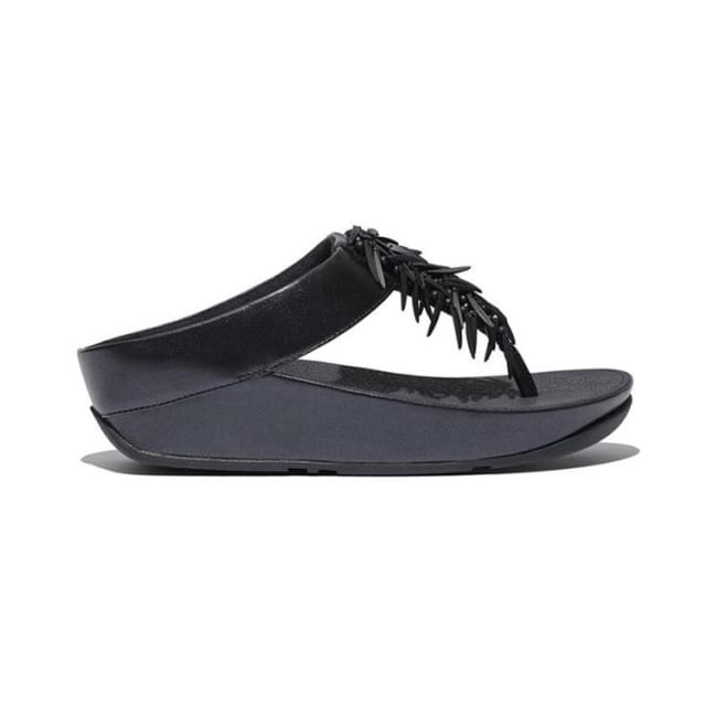 FitFlop Rumba Beaded Metallic Toe-Post Sandals BLAUW - Maat 38