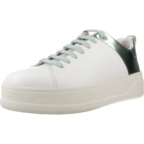 Geox D SPHERICA ECUB-2 Dames Wit/Lichtgouden Sneakers