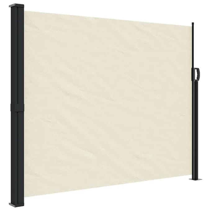 vidaXL - Windscherm - uittrekbaar - 160x500 - cm - crèmekleurig