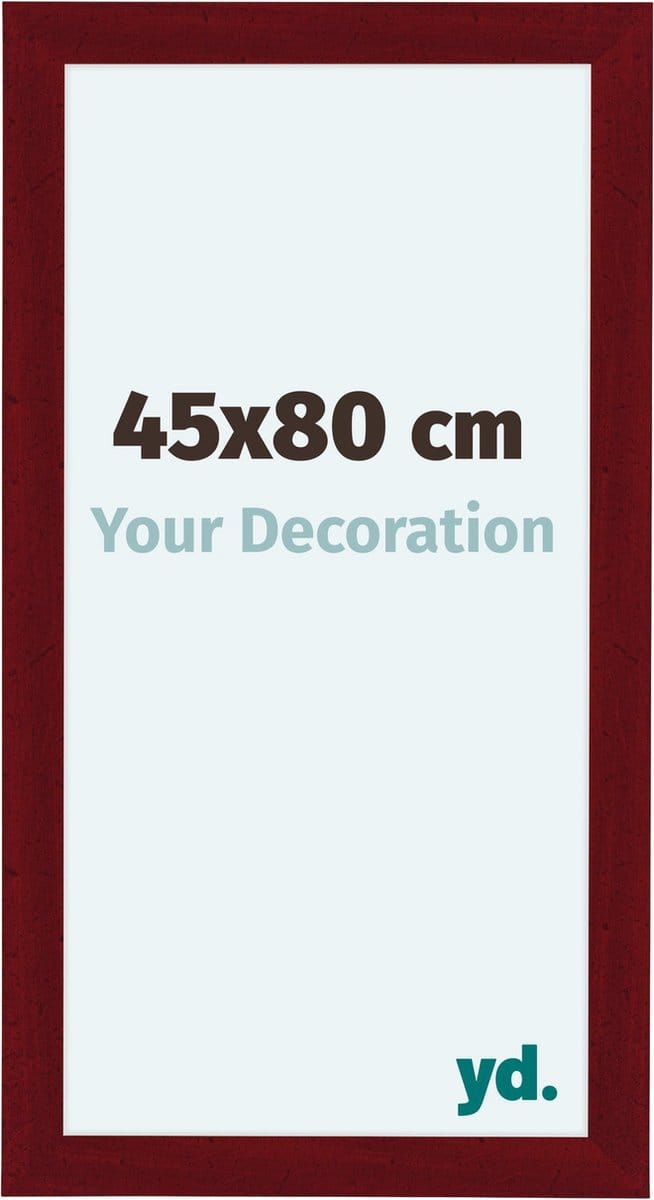 Your Decoration - Fotolijst 45x80 cm - MDF - Wijnrood Geveegd - Como