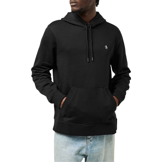 Original Penguin Heren Hooded Regular Hoodie (Echt zwart)