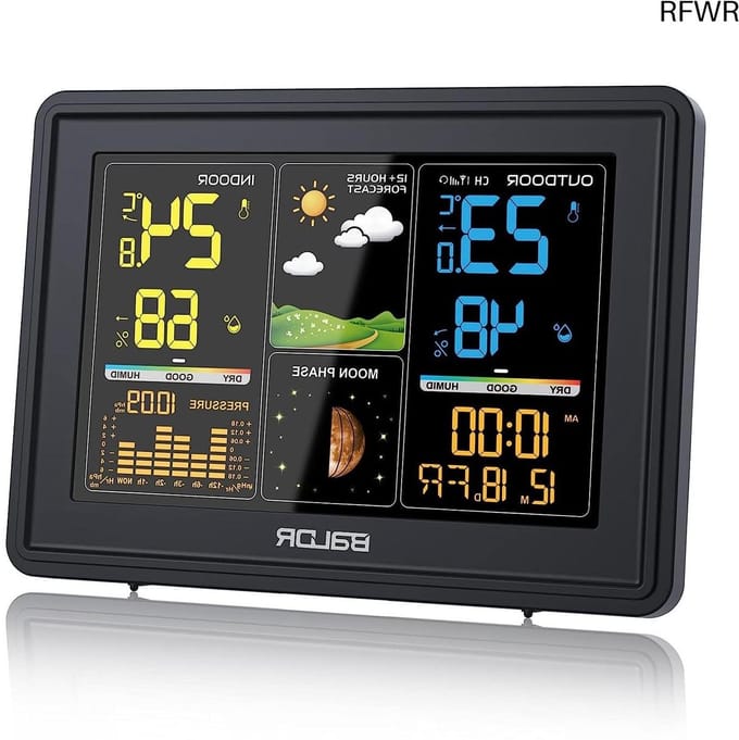 RFWR® Draadloos Weerstation met Buitensensor en Digitale Weervoorspelling