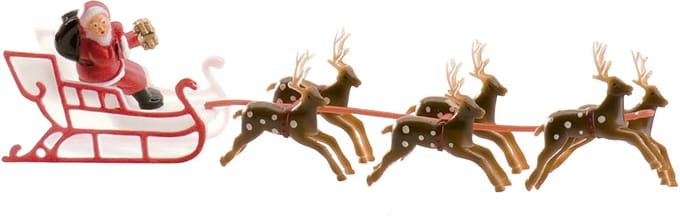 DEKORA - Taartdecoratie van kerstman op slee