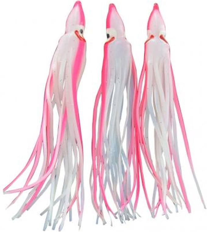 Dega Octopus bijvangers 3 stuks 12cm | wit-roze