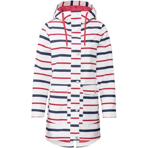 ESMARA Dames trenchcoat, wind- en waterdicht (wit/bessen/marineblauw, 40)