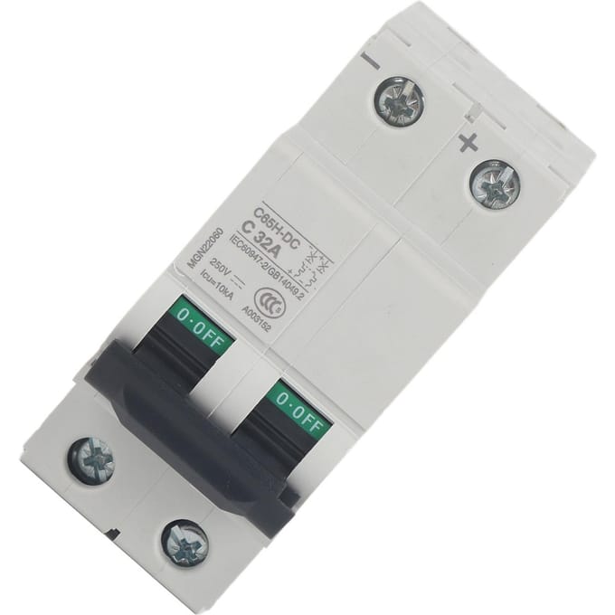 Elektrische Miniatuur C65HDC Stroomonderbreker 2P 250V Luchtschakelaar (32A)