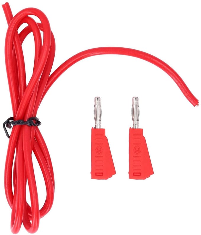 Bananenstekker meetsnoeren - Testkabels Multimetersondes - Elektrisch testen - Messing connectoren - 4 mm - Rood