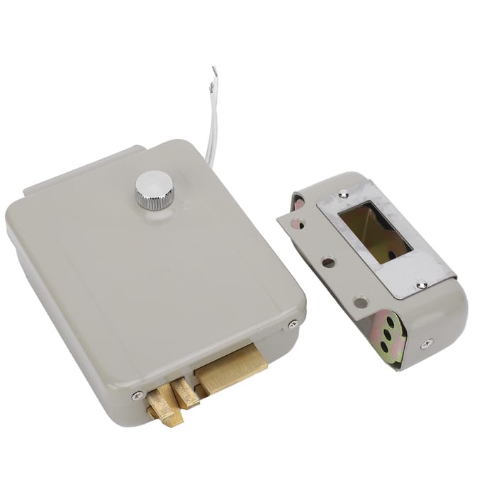 Kit de gâche électrique pour contrôle d'accès communautaire 2 voies parlantes 2 ?Fil Électromagnétique gray