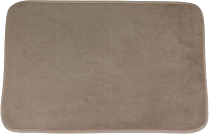 Badmat SIDNEY effe motief - Taupe - Polyester - 40 x 60 cm - Badkamer - Bad - Badmat - Huis - Interieur