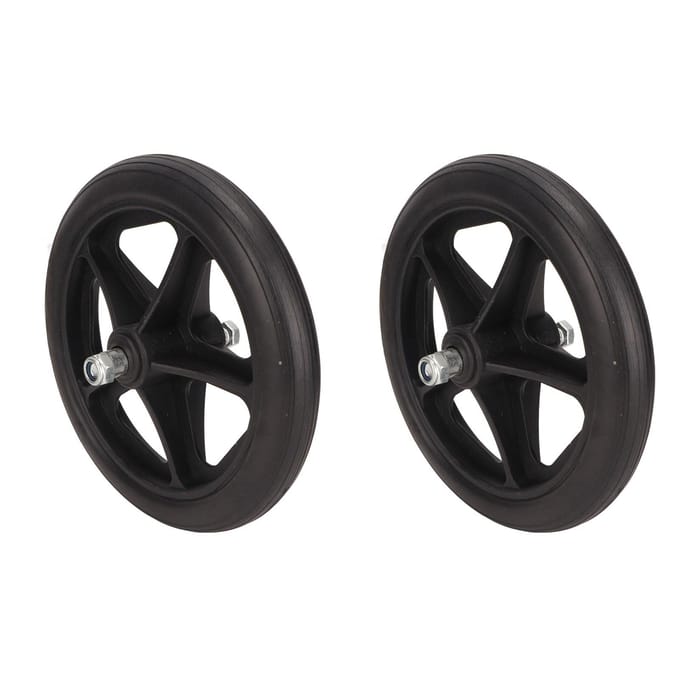 2 Stuks Rolstoelwiel 6.5in Rubber Geluidsarm Looprek Zwenkwiel Vervangingsonderdeel voor Rollator