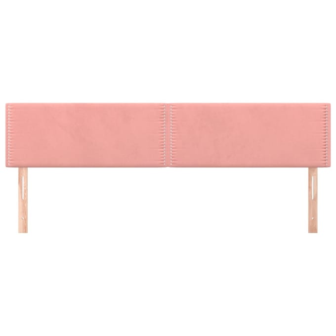 vidaXL Hoofdborden 200x5x78/88 cm fluweel roze