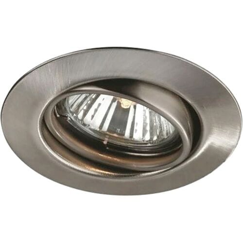 Toolstation Inbouwspot rond kantelbaar IP20 GU10 Nickel Satin