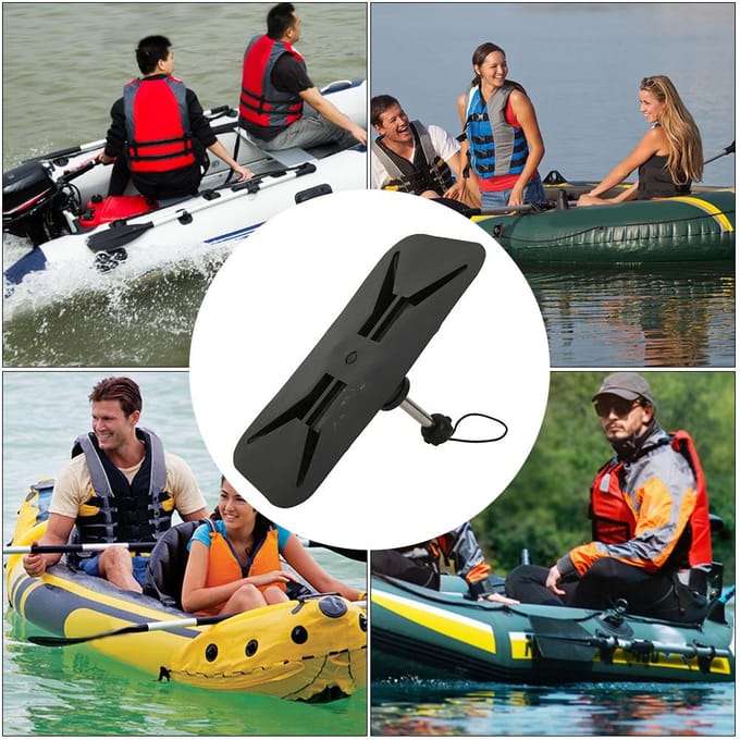 PVC Peddelstokhouder Patch Mount Accessoire voor Opblaasboot Kano Kajak black
