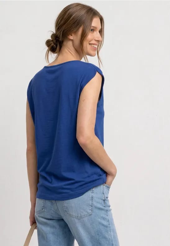 Basic shirt met boothals