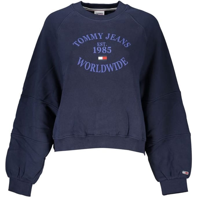 Tommy Hilfiger Blauwe Katoenen Dames Sweatshirt