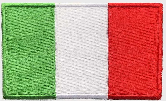 Patchy® – Italiaanse Vlag Strijk Embleem Patch 6.5 x 4 cm