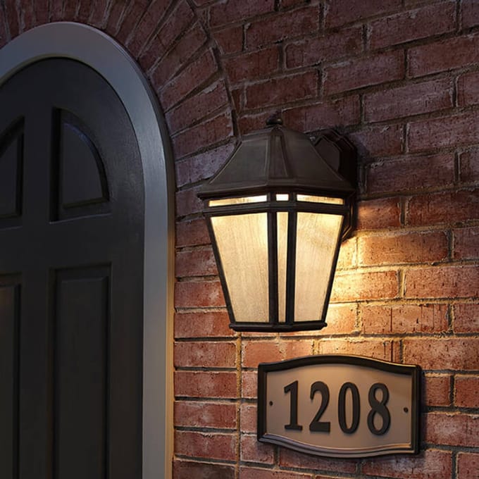 Feiss LED Wand Buitenlamp Londontowne | 1X E27 Max 60W | IP44 | Dimbaar | Weathered Chestnut