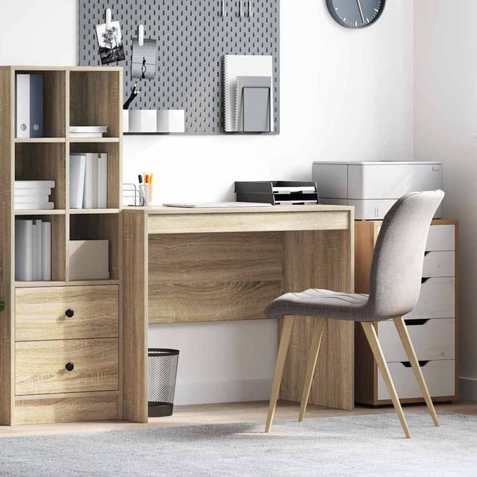 vidaXL - Bureau - Sonoma - Eik - 90 - x - 50 - x - 76 - cm
