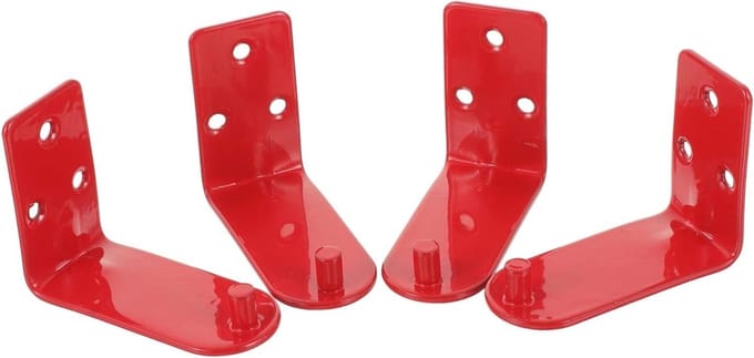 Brandblusser Beugel - Muurhanger Houder - Veiligheid Thuis - Universele Compatibiliteit - 4 Stuks - Rood