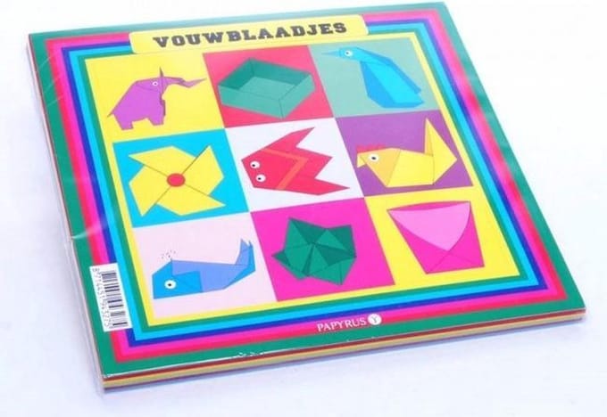 Papyrus Vouwblaadjes - 16x16cm voor vouwen en creaties - Vanaf 6 jaar