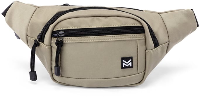 Milanoro - Compact en veilig heuptasje met meerdere ritsvakken - Beige