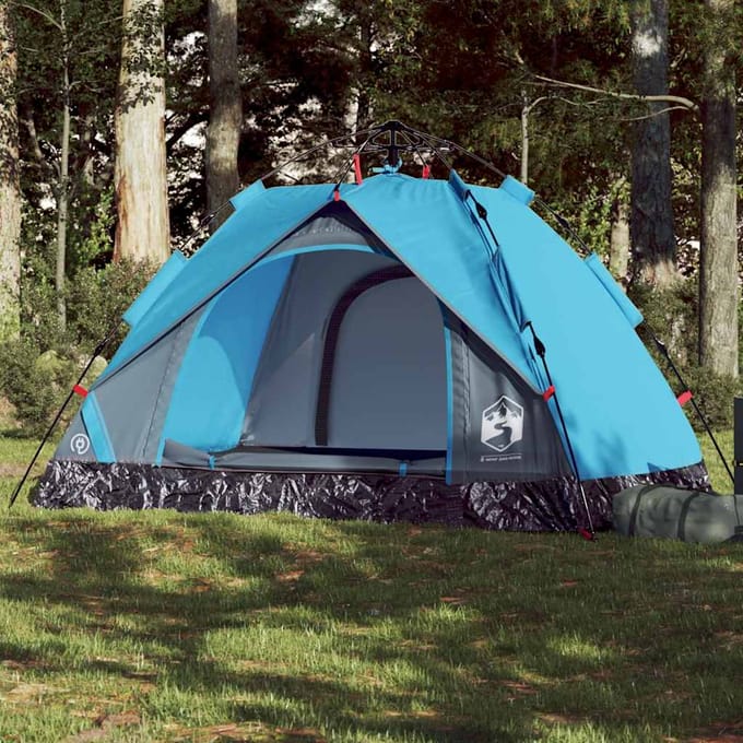 vidaXL - Koepeltent - 2-persoons - snelontgrendeling - blauw
