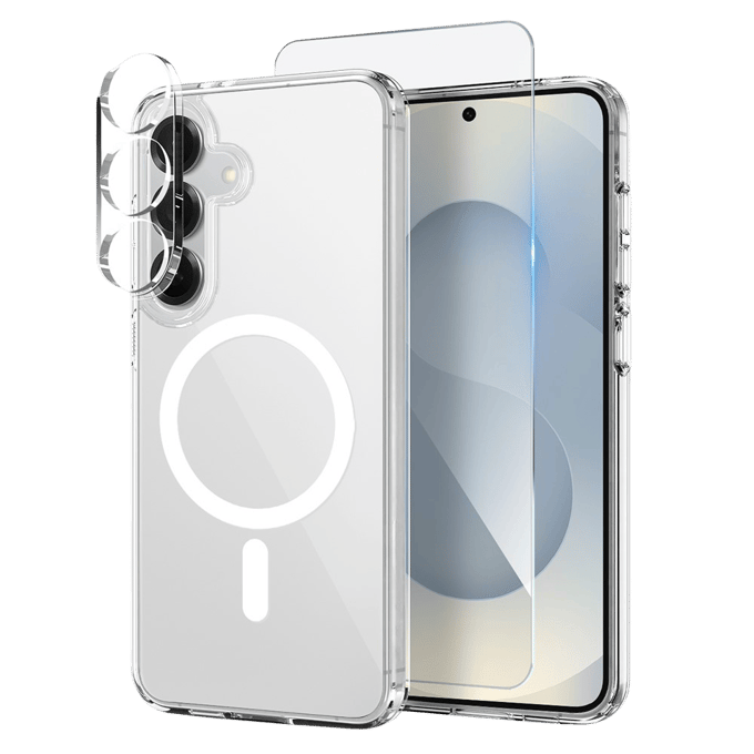 Northjo Samsung Galaxy S25 MagSafe 3-in-1 Protection Bundel Transparant