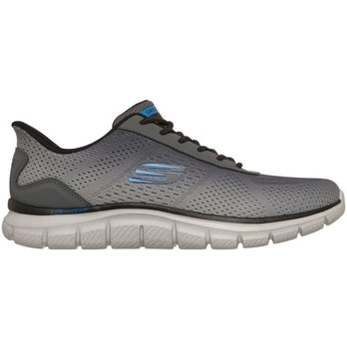 Skechers Heren Track Revno Slip Ins Sneakers Charcoal Grey