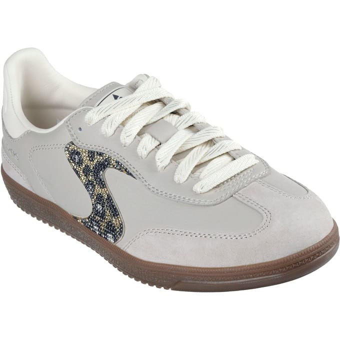 Skechers Hotshot Glinsterende Vlekken Dames Taupe Sneakers