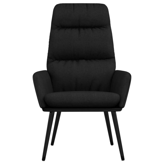 vidaXL - Relaxstoel - stof - zwart
