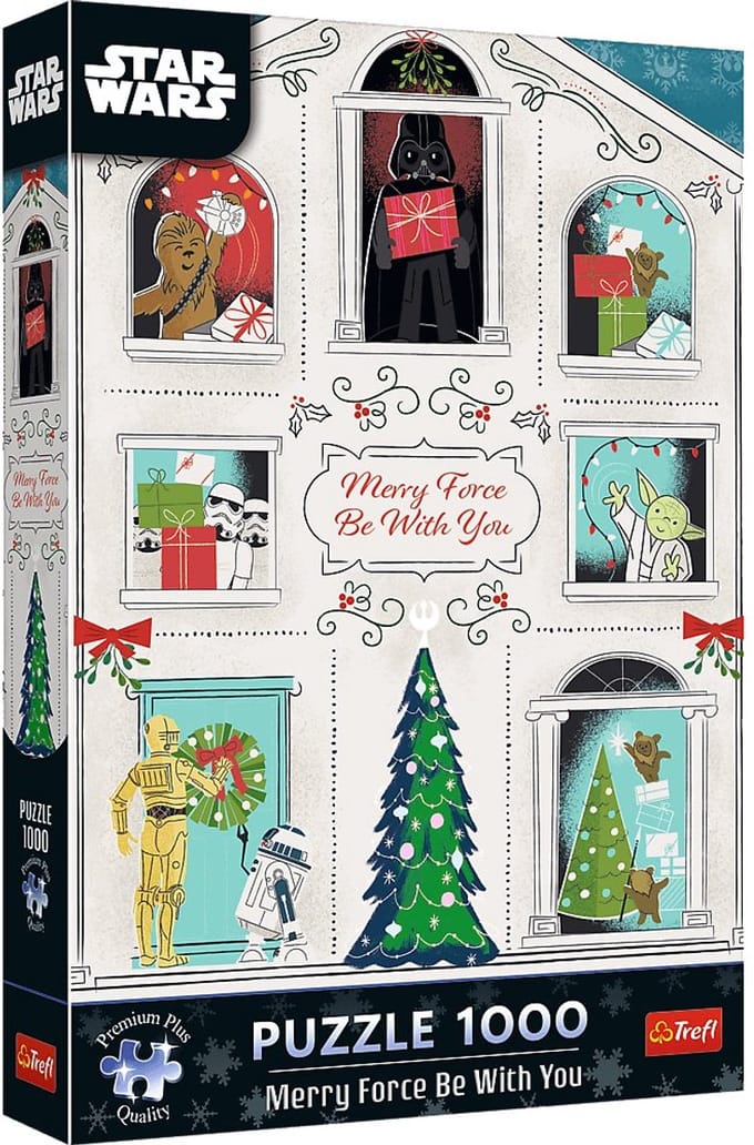 Trefl puzzel 1000 stukjes Merry Force Be With You Star Wars.
