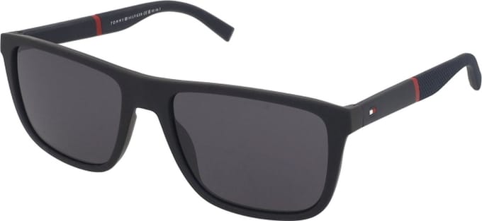 Tommy Hilfiger TH 2043 FLL IR mat blauw grijze zonnebril