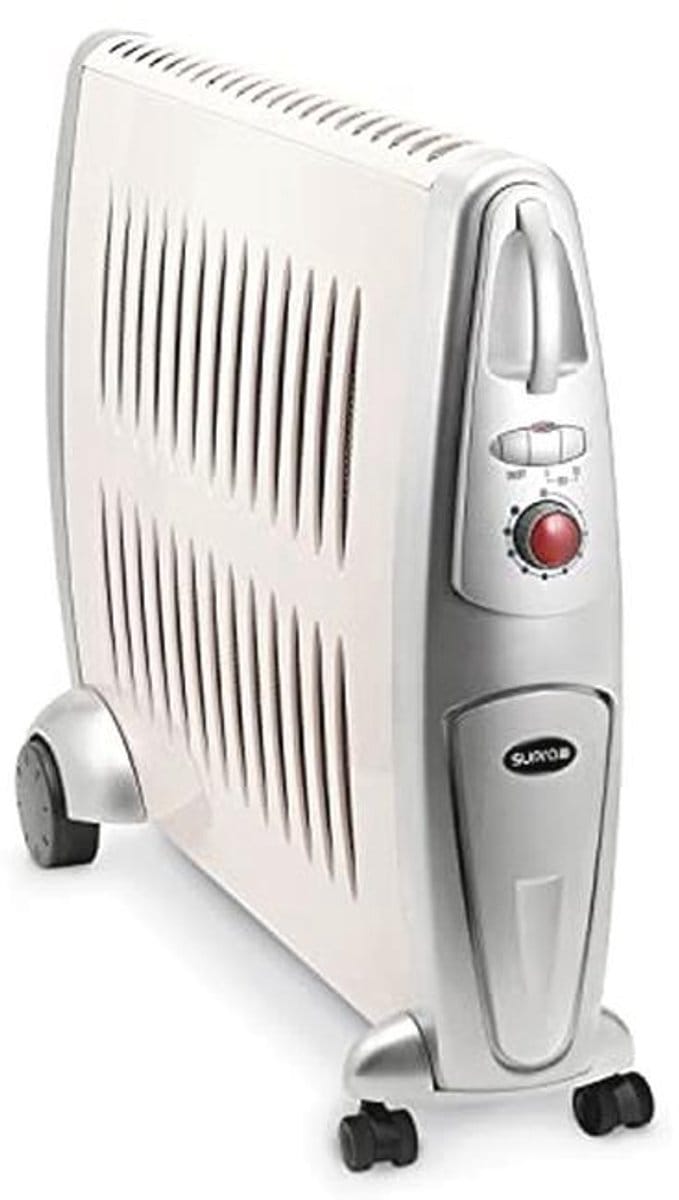 Elektrische Radiator 2000W - Grijze Kamverwarming met Keramische Afwerking