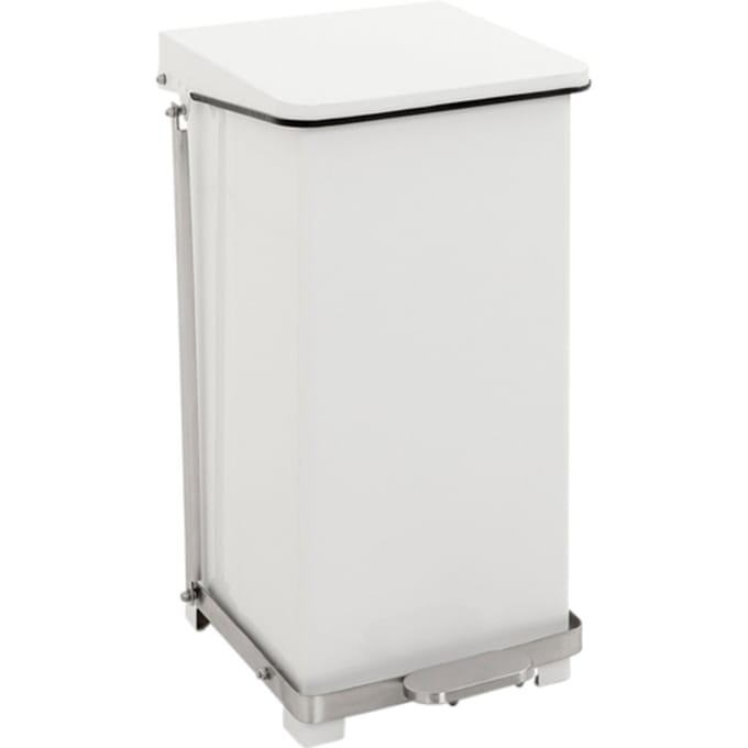 V-Part - Industriële pedaalemmer 45 liter - Steel - wit - Prullenbak