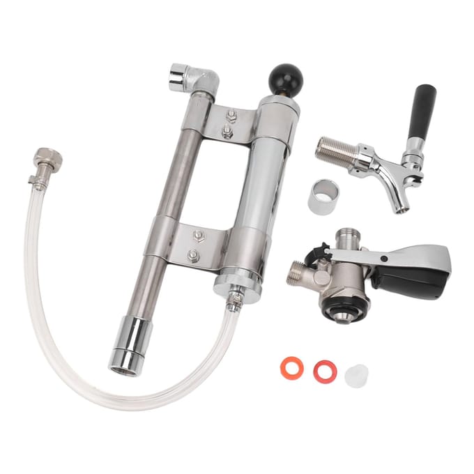 8 Inch Bierfust Pomp Assemblage Roestvrij Staal Lekvrij D-Type Dispenser Fust Tappunt Converter voor gray