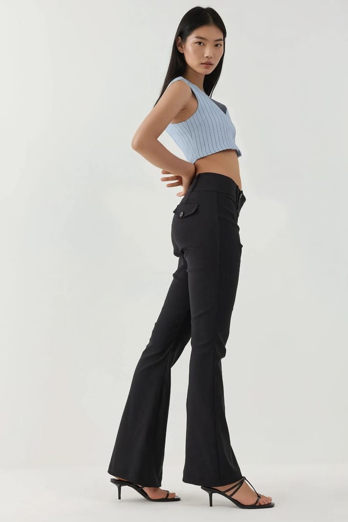 Lage Taille Flared Broeken