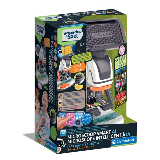 Clementoni - Microscoop met Smart AI en WiFi Camera - Educatief Speelgoed voor Kinderen - Vanaf 8 jaar