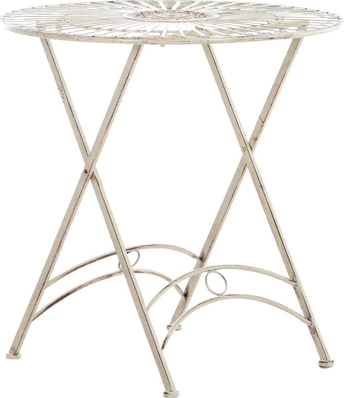 CLP Tegal Ronde Tuintafel - Inklapbaar - antiek/creme