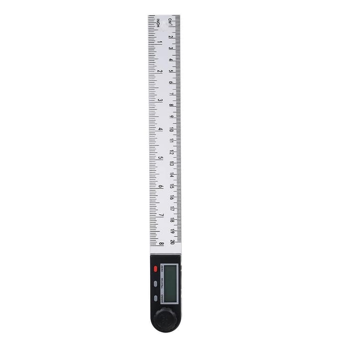 0-200mm Multifunctionele Digitale LCD Display Hoekliniaal 360 Elektronische Goniometer Hoekmeter Black & White gray