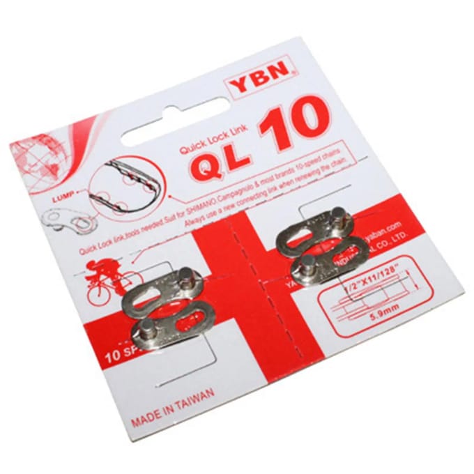 Set van 2 kettingverbindingen (snelsluiting) P2R YBN Shimano-Campagnolo 10 v
