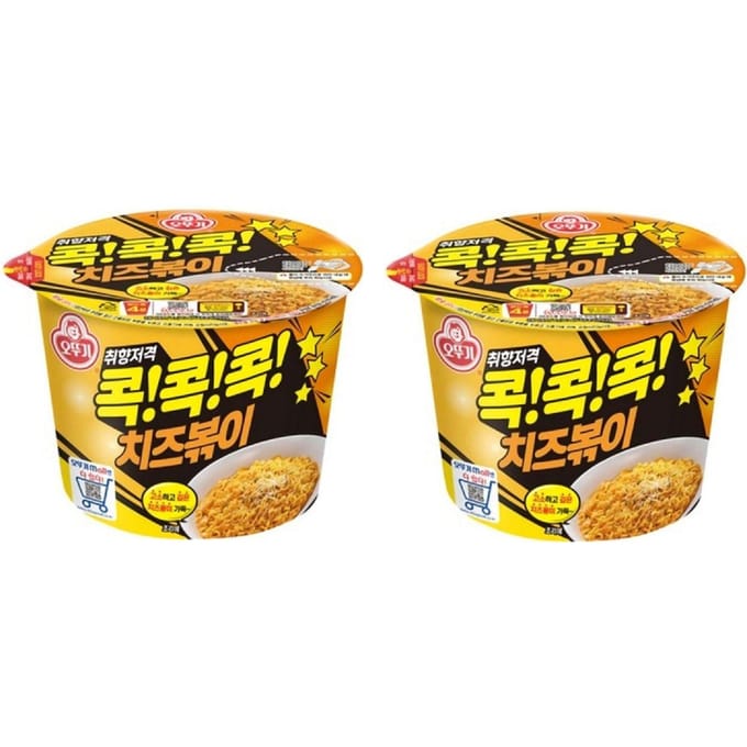 Ottogi Kok Kok Kok Cheesebokki Sauté Grande Tasse 95g (2 possibilités) 2PCS yellow