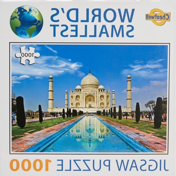 Legpuzzel Taj Mahal - Mini Puzzel Wereldpuzzel - Ontspanning Thuis - Kleinste Puzzels Ter Wereld - 420mm x 290mm - India