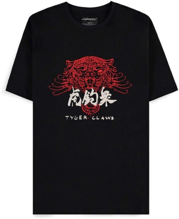 Cyberpunk 2077 - Tiger Claws Unisex Tshirt - M - Zwart