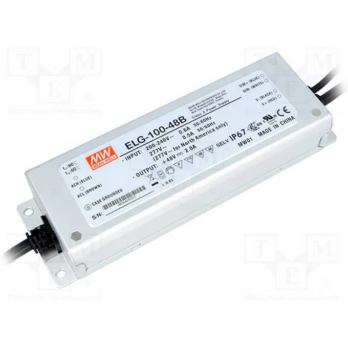Ivela transformator 48 V, 100 W, PWM-dimbaar