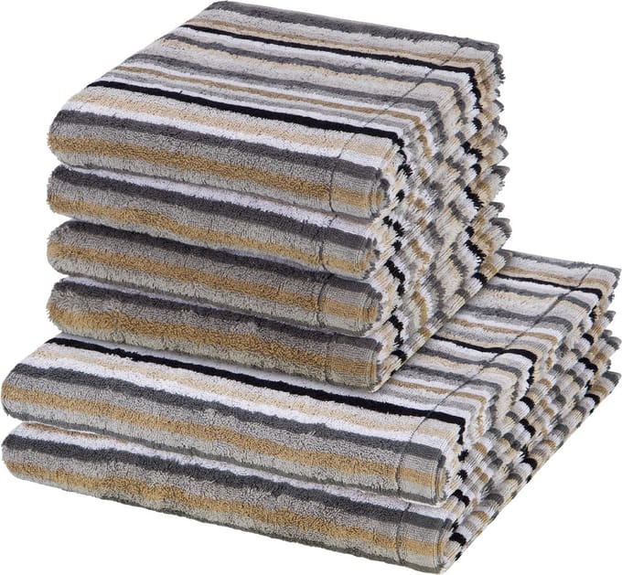 Cawö Sonstiges 4 X handdoek 2 X douchehanddoek - in set 6 pack Lifestyle