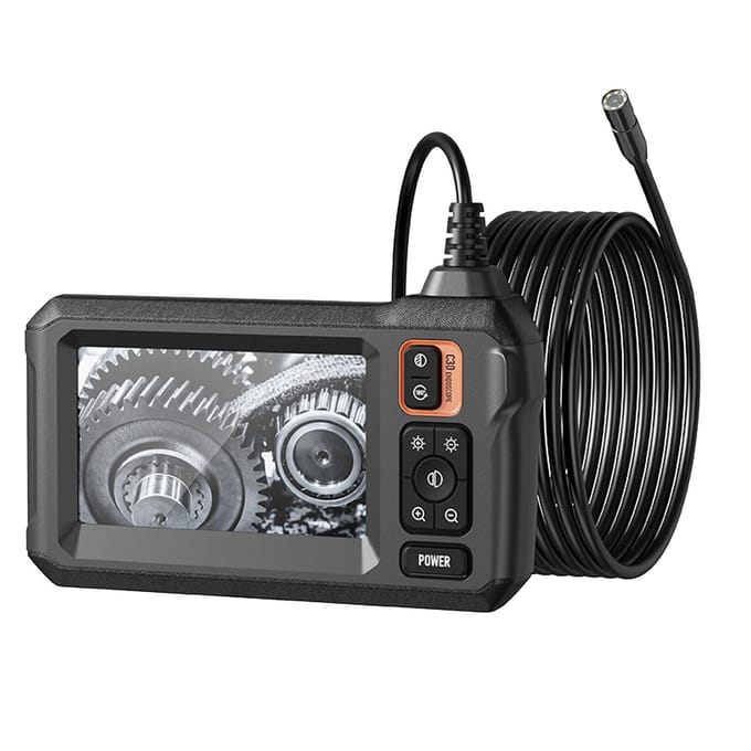 Endoscoop Camera met Licht 4,3-inch IPS Scherm 170 Graden Kijkhoek IP67 Waterdicht HD 5 Meters gray