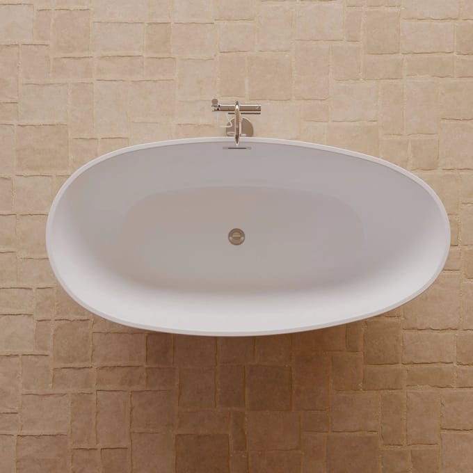 SPALINA - Vrijstaand bad - Kelly 170 blanche, 170 x85 x58 cm, Wit
