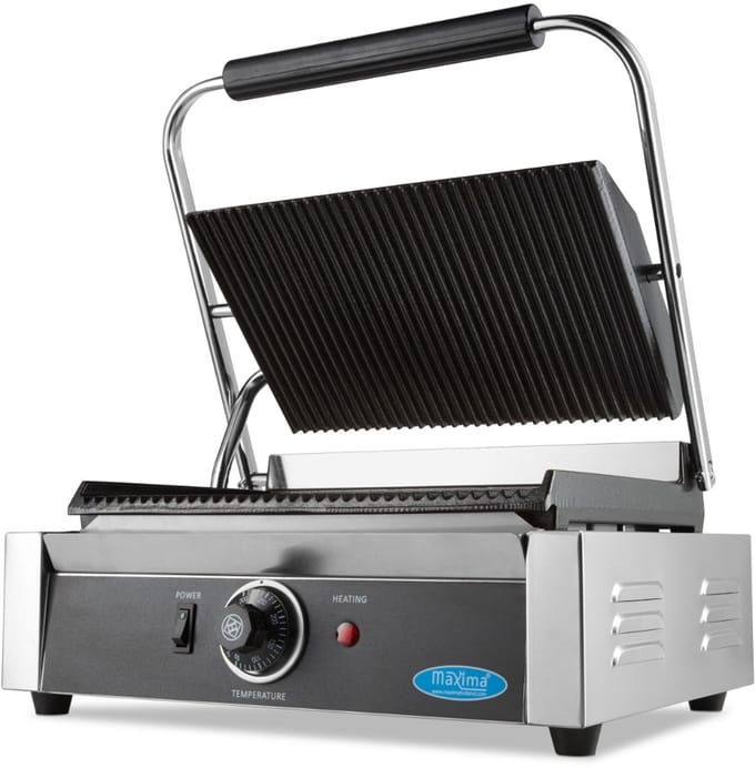 Contactgrill - Gegroefd - Enkele Grillplaat - 33,5 cm