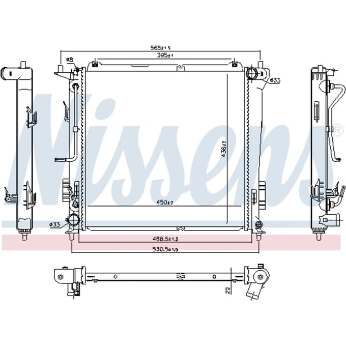 Radiator, motorkoeling NISSENS 666216